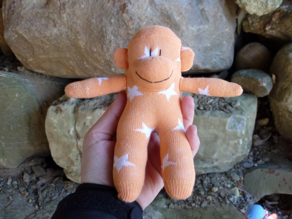 Baby Sock Monkey, Sock Monkey Baby, Small Sock Monkey, Tiny Sock Monkey, Sockmonkey, Handmade Sock Monkey, Babysafe Sock Monkey